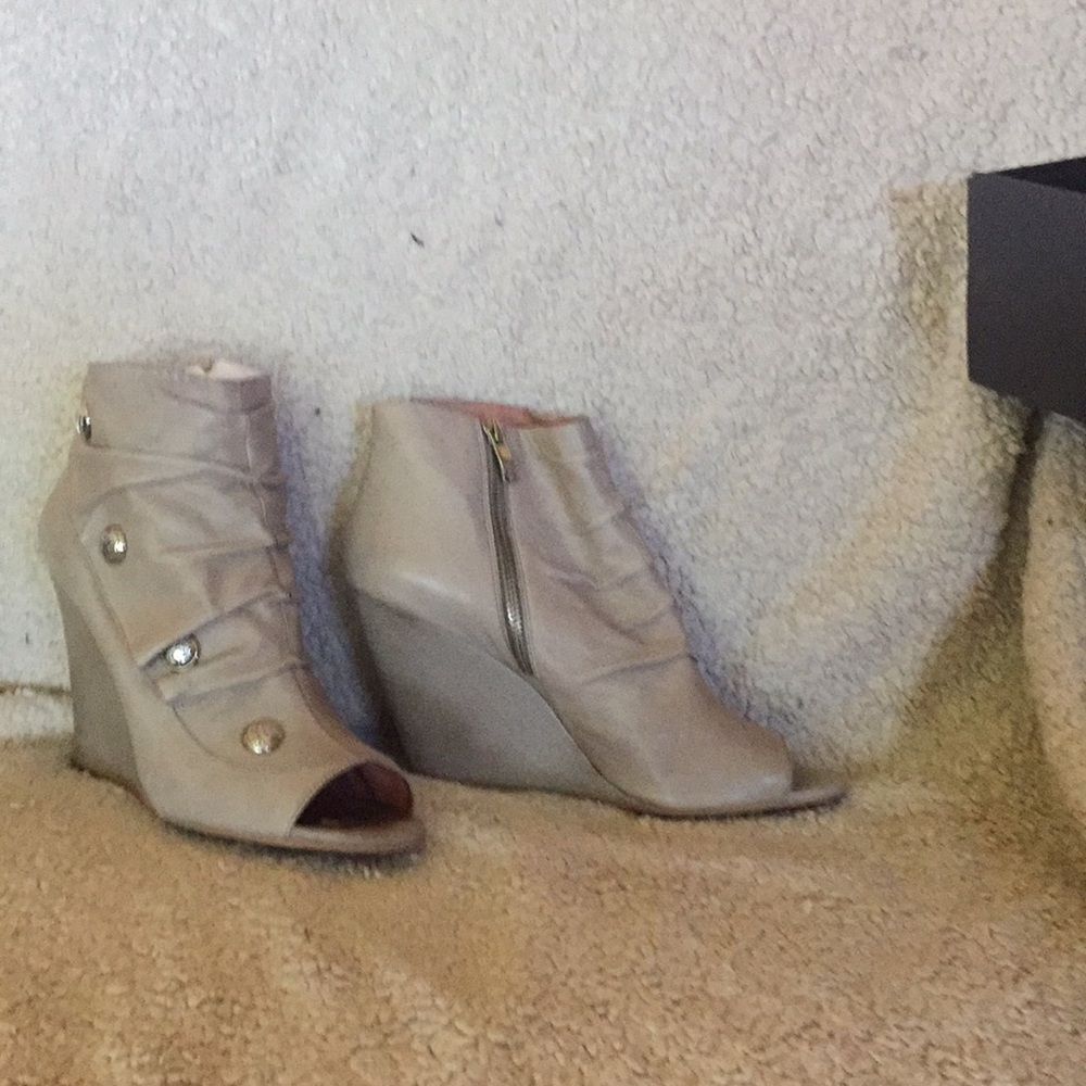 Open toe booties